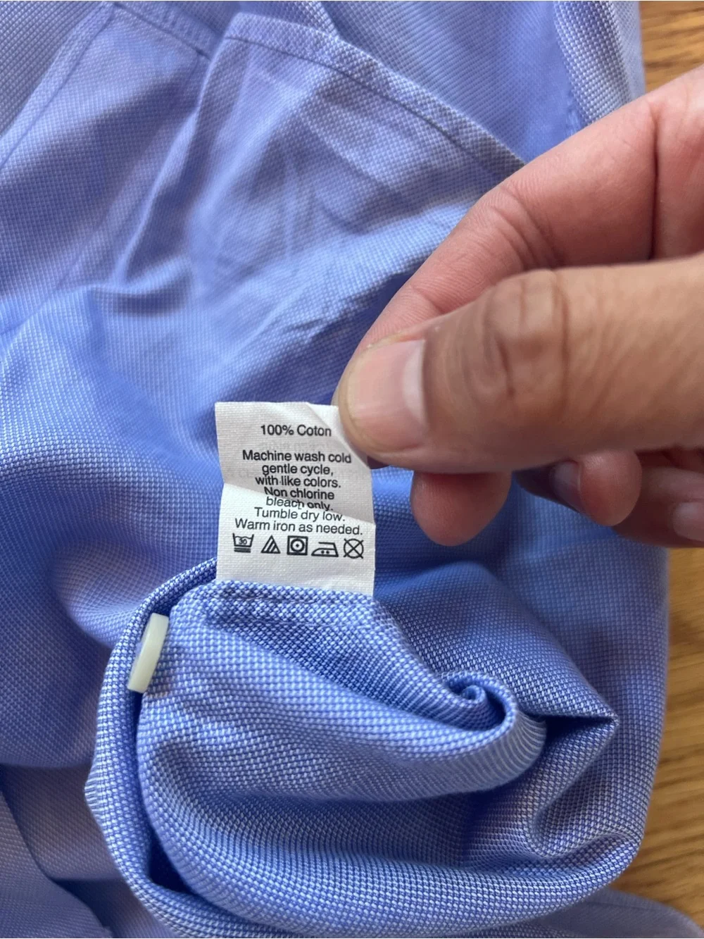 J. Crew Ludlow Mens Dress Shirt Blue Dobby Cotton XL 17-17.5